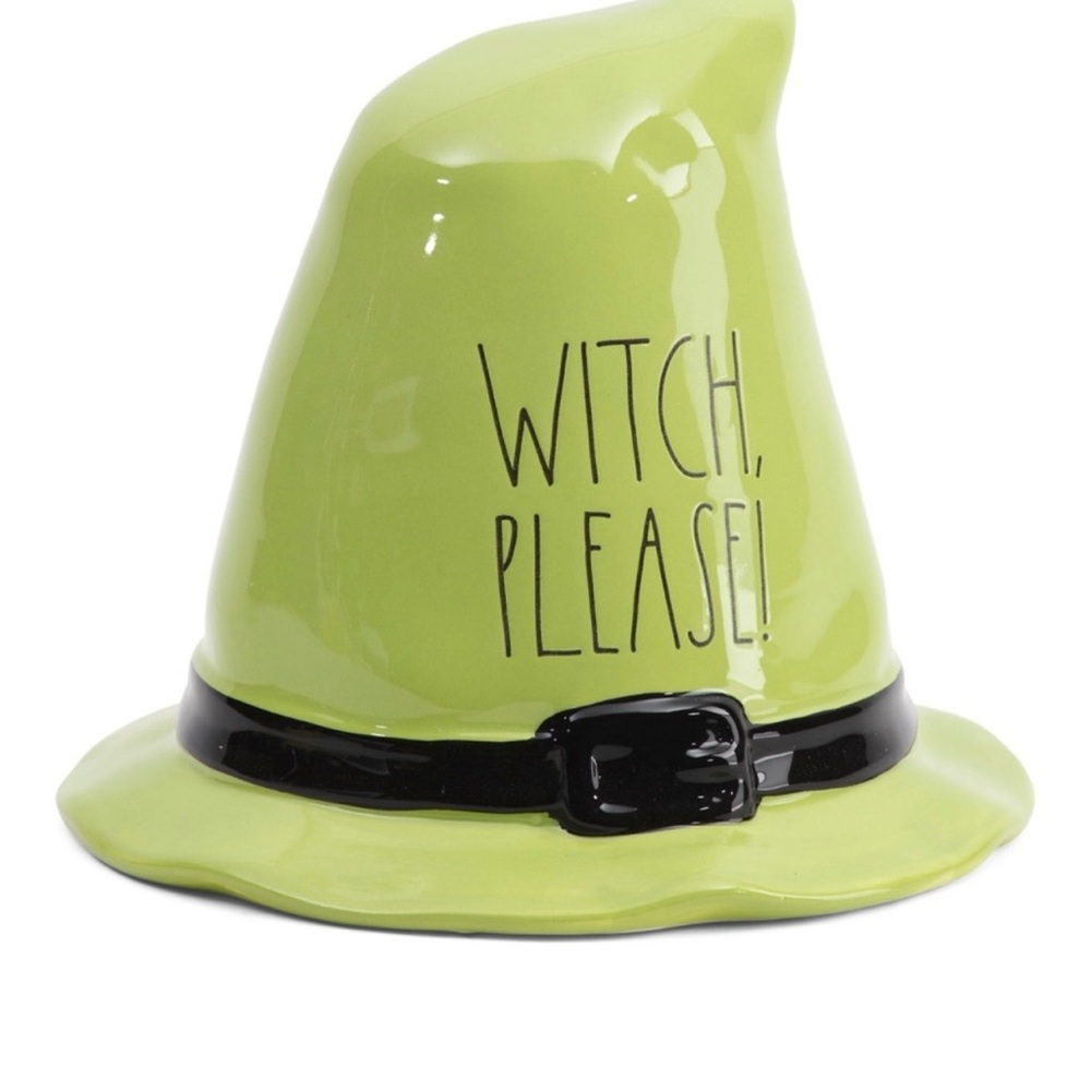 Rae Dunn New in Box Green Witch Hat Decor “WITCH PLEASE”